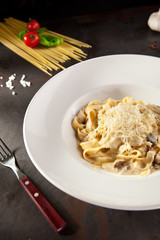 Pasta with Mushrooms and Parmesan