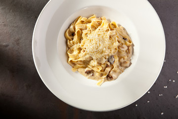 Pasta with Mushrooms and Parmesan