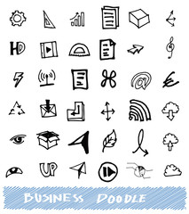 Business doodles sketch eps10 vector