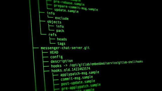 Computer Program Code Moving On A Screen. Loopable