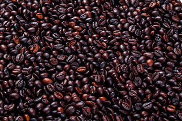 Coffee beans. Drink. Background