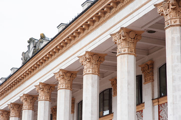 architectural columns on a building facade