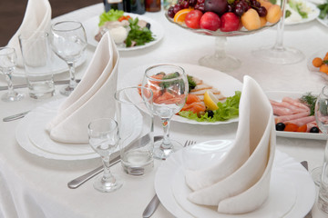 сервировка стола для банкета