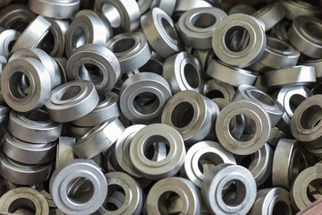 Round metal parts. Steel rollers, rollers.