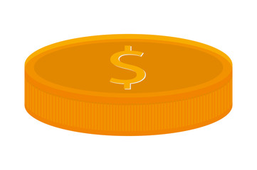 yellow coin dollar