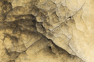 Cracked plastic floor