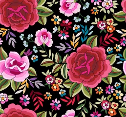 Behang Manton Shawl, Spanish Floral Print ~ seamless background © Ani Bunny