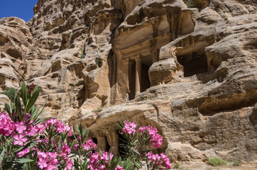 Nabataean delubrum of the Siq al-Barid in Jordan. It is known as the Little Petra.