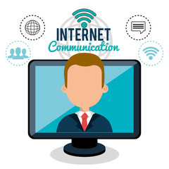 internet communication design, vector illustration eps10 graphic 