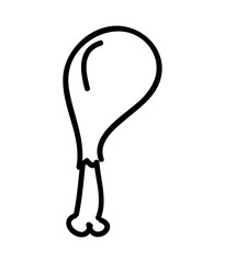 chicken thigh isolated icon design