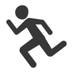 silhouette of person running