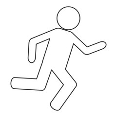 person running outline