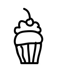 delicious cupcake  isolated icon design
