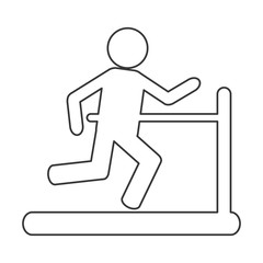 person running on treadmill