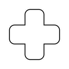 cross medical symbol isolated icon design