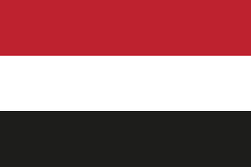 Obraz premium Yemen flag official right proportions, vector illustration