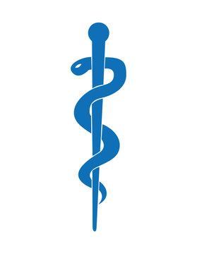 caduceus medical symbol isolated icon design