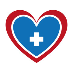 Fototapeta premium Healthy heart symbol isolated icon design