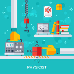 concept of physicist workplace