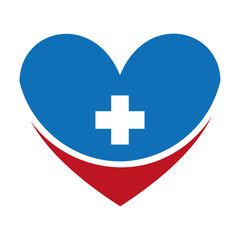 Healthy heart symbol isolated icon design