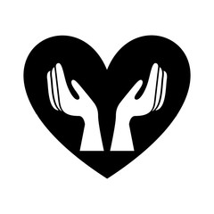 Healthy heart symbol isolated icon design