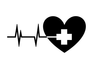 Healthy heart symbol isolated icon design