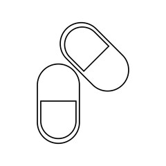 capsules medical isolated icon design