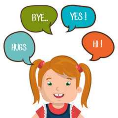 happy child talking design, vector illustration eps10 graphic 