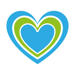 Healthy heart symbol isolated icon design