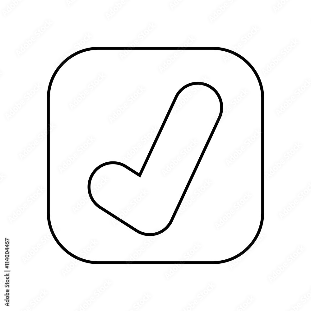 Poster symbol ok button isolated icon design