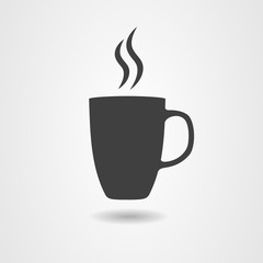 Aroma tea cup vector icon