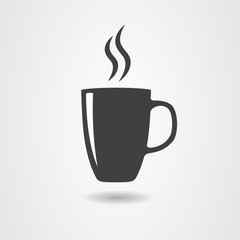 Aroma tea cup vector icon