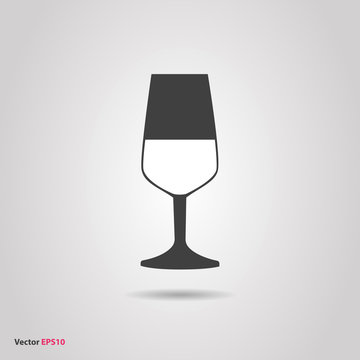 Glass of dessert port wine silhouette icon