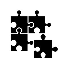 puzzle pieces isolated icon design