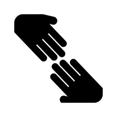 hands shake isolated icon design