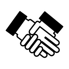 hands shake isolated icon design