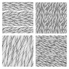 Seamless vector pattern of interwoven leaves.