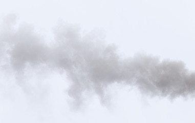 Smoke from a pipe on a cloudy sky