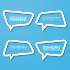 Flat frame speech bubble icon for text quote