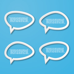 Flat frame speech bubble icon for text quote