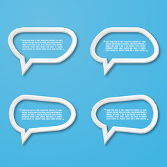 Flat frame speech bubble icon for text quote