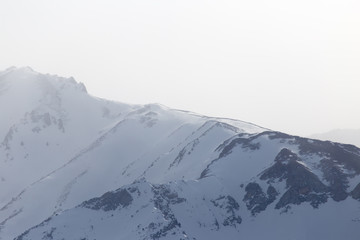 Fototapeta na wymiar snow-capped mountains of the Tien Shan in the winter. Kazakhstan