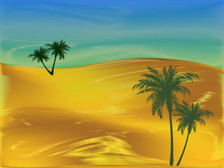 Obraz na płótnie Canvas Evening in the desert