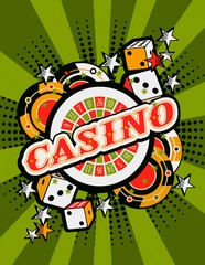 Casino background poster print