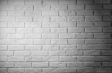 Grey brick wall background with shadow