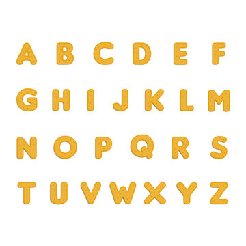 Dotted cookies alphabet
