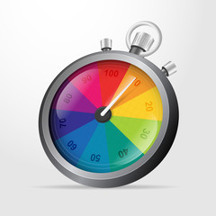 Colorful stopwatch vector illustration