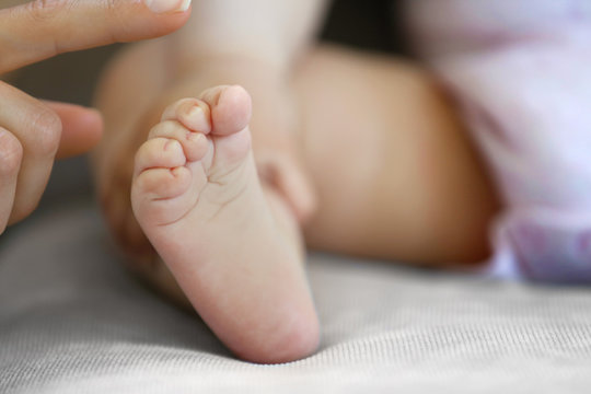 Baby foot, closeup