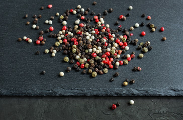 Pile of colored pepper mix