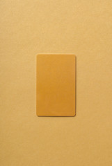 Brown card on desk